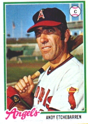 1978 Topps Baseball Cards      313     Andy Etchebarren